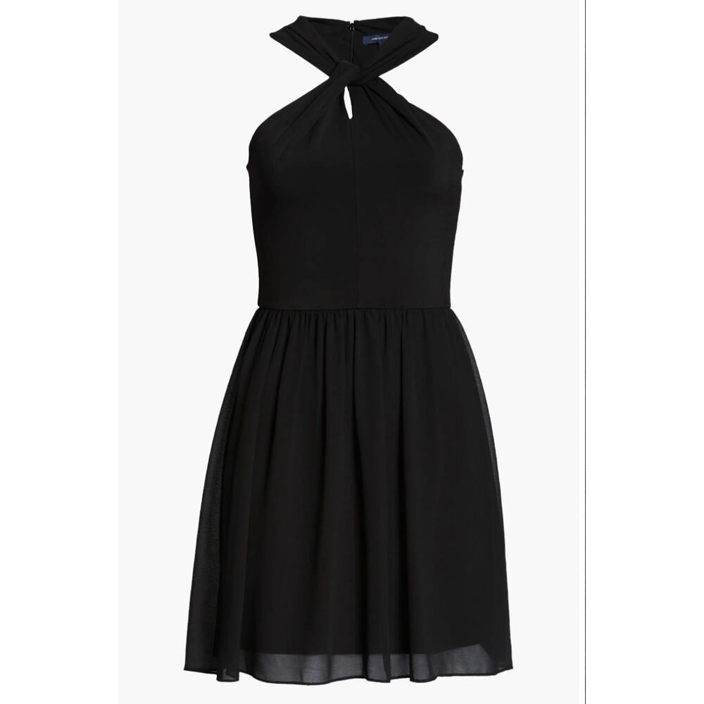 French Connection Black Halter Mini Dress NWT Size 4 Cocktail LBD